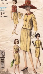 5565 1963 VOGUE OVERBLOUSE,SLVLSS DRESS, JACKET PATTERN 16